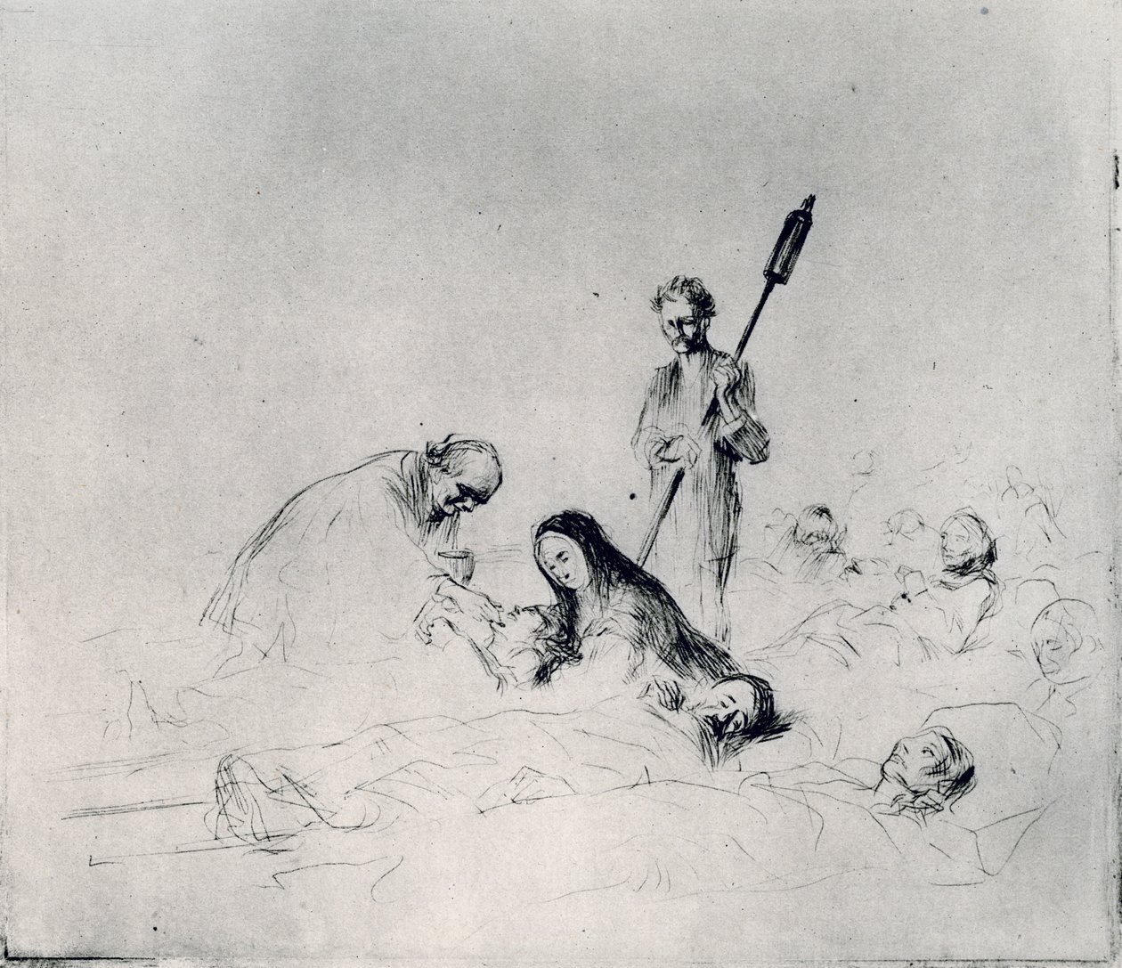 Patienternas gemenskap, 1925. av Jean Louis Forain