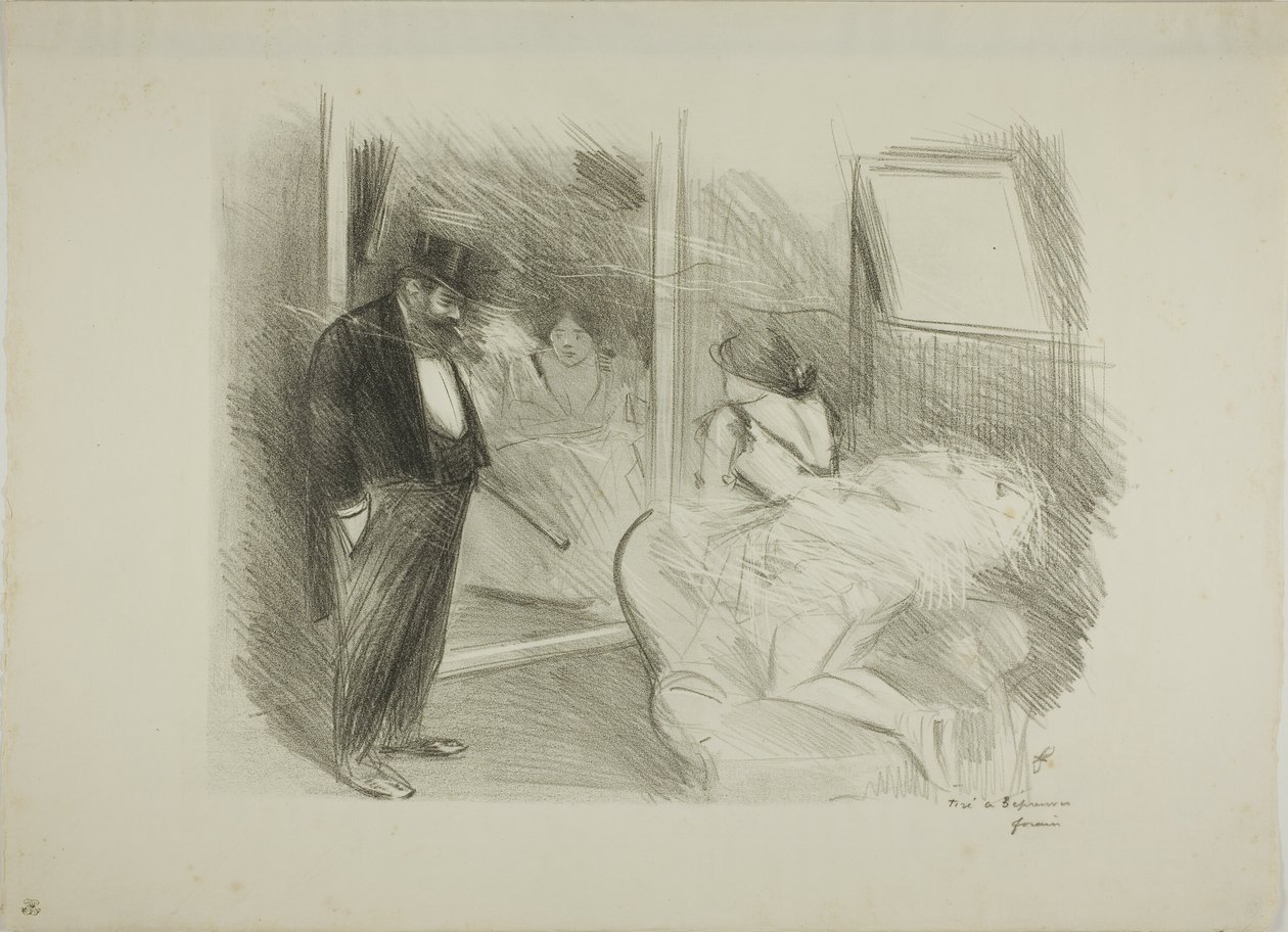 Dansarens omklädningsrum, första plattan av Jean Louis Forain
