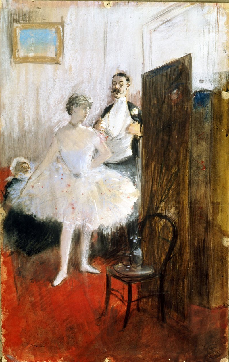 The Dressing Room, ca 1890 (pastell och gouache på papper) av Jean Louis Forain