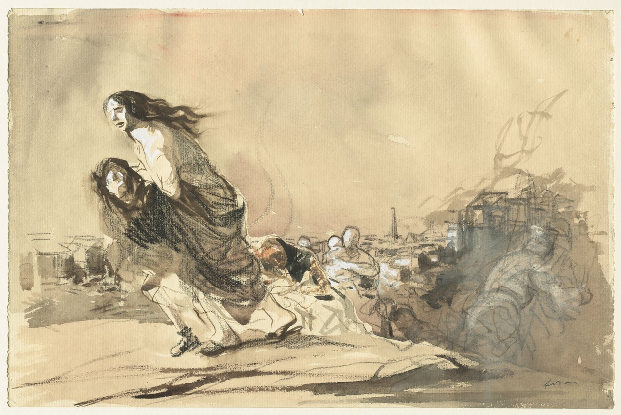 "De tyska trupperna fick den formella ordern att skona privat egendom" av Jean Louis Forain