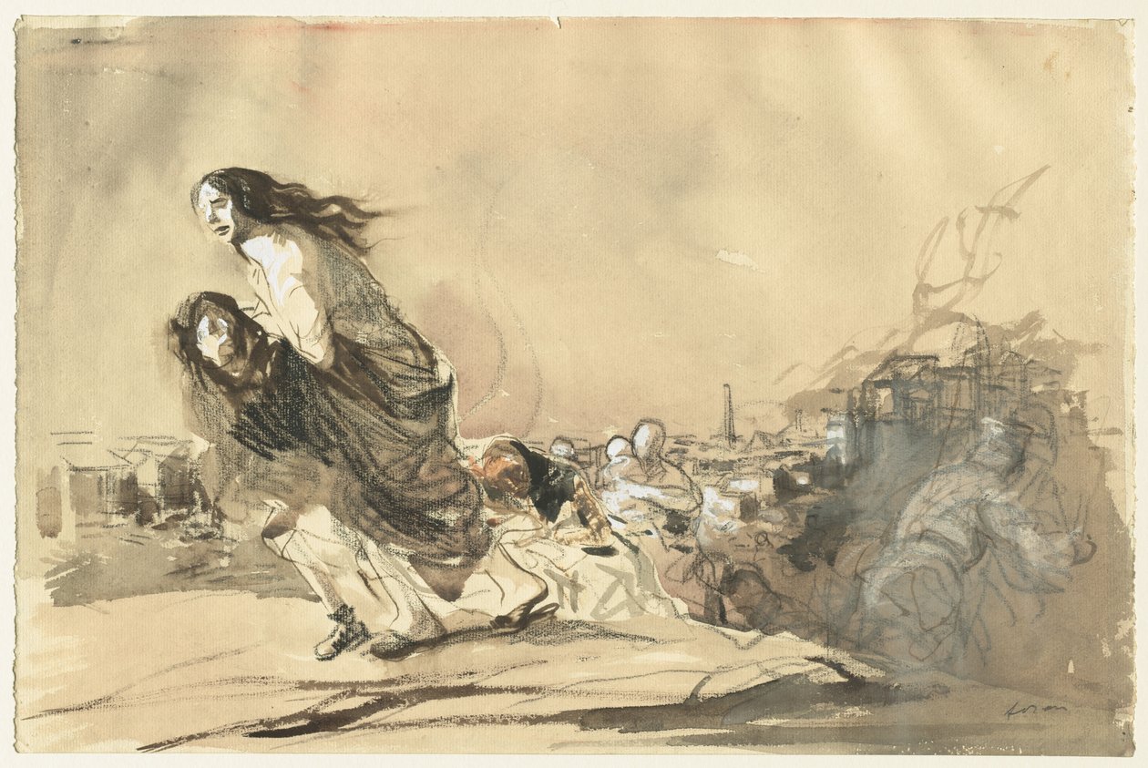 De tyska trupperna fick den formella ordern att skona privat egendom. av Jean Louis Forain