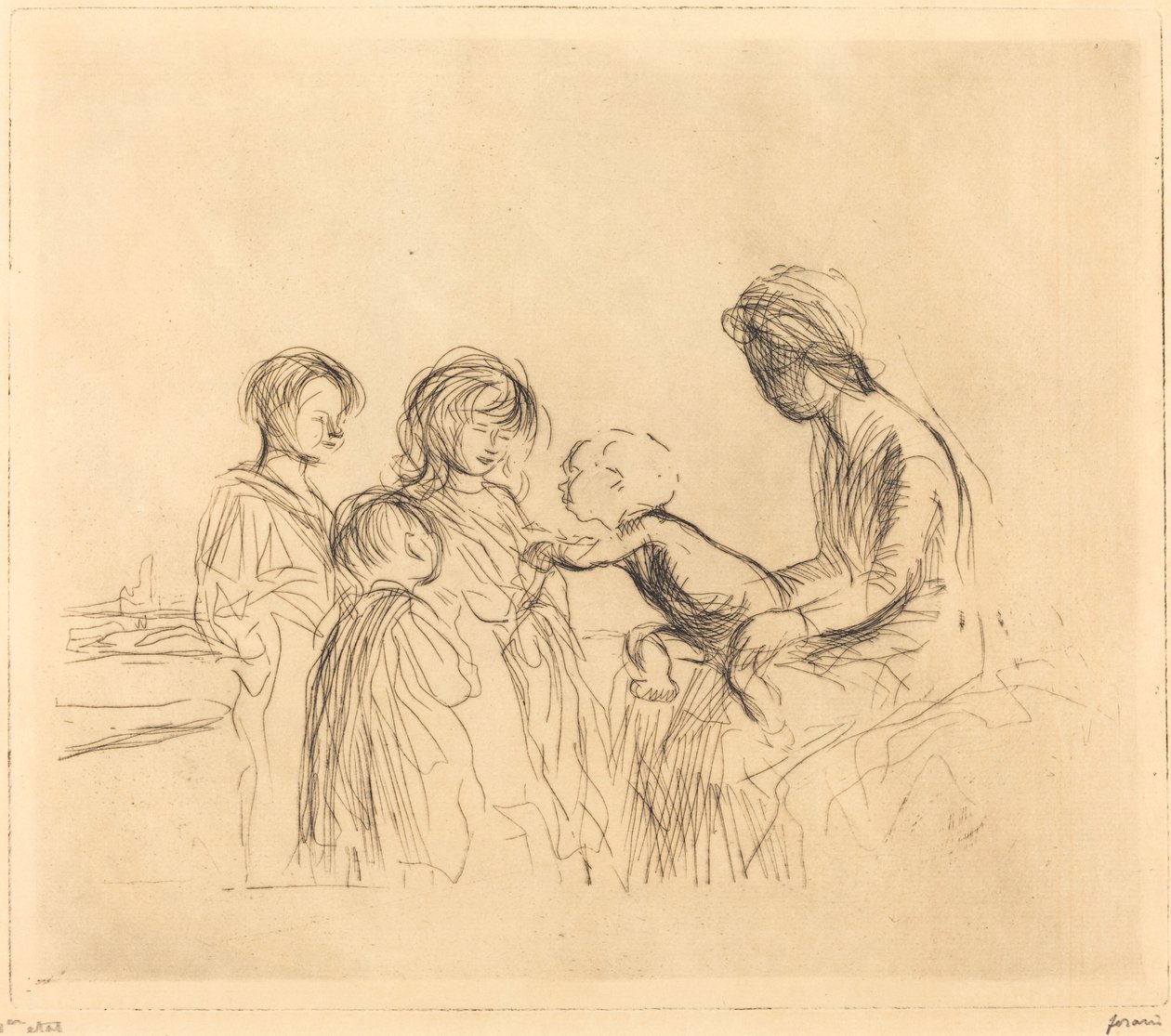 Madonnan och barnen av Jean Louis Forain