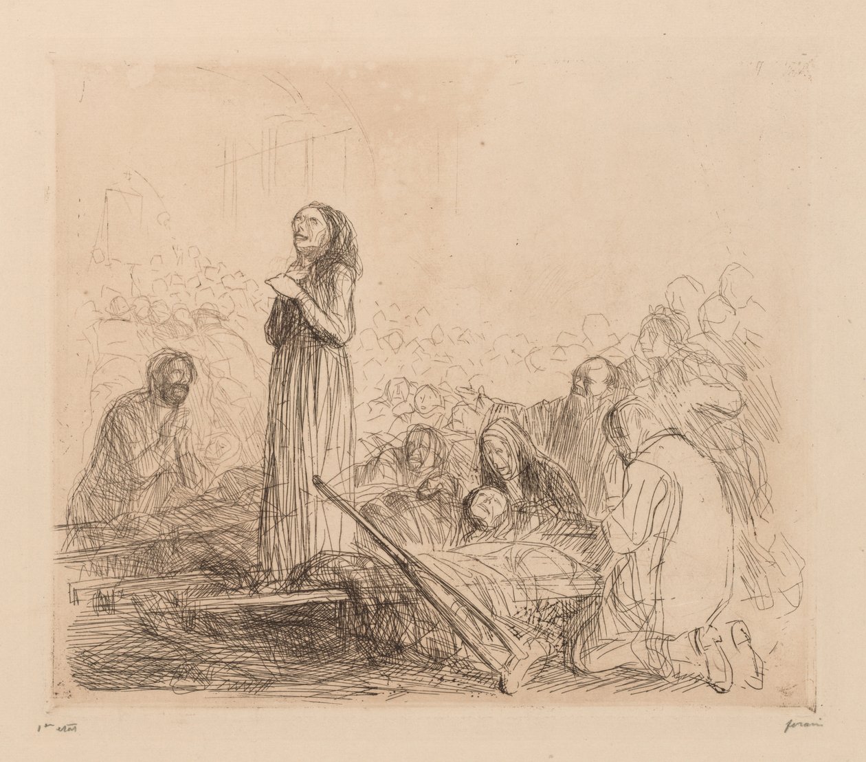 Miraklet i Lourdes. av Jean-Louis Forain