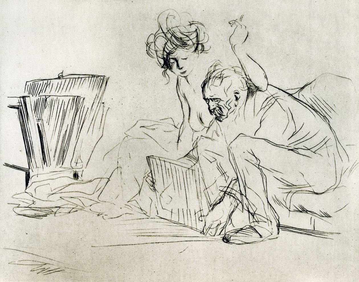 Modellen i vila, 1925. av Jean Louis Forain