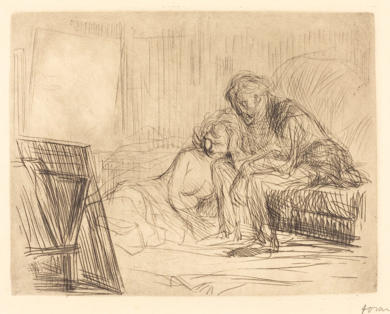 Modellens vila (första plattan) av Jean Louis Forain