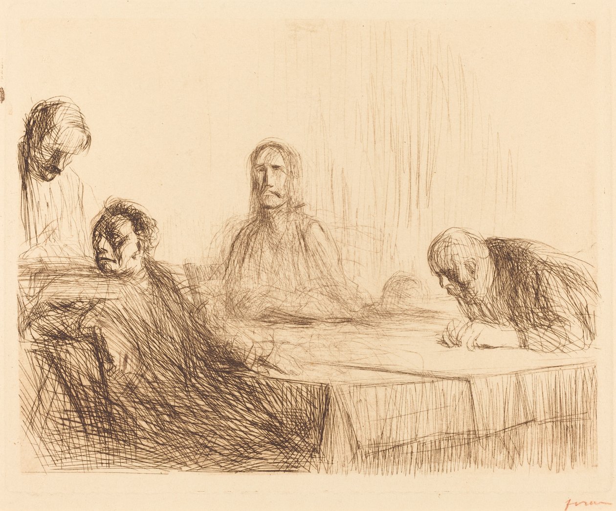 Nattvarden i Emmaus (andra tallriken) av Jean Louis Forain