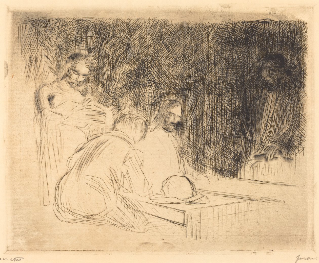 Nattvarden i Emmaus (tredje tallriken) av Jean Louis Forain