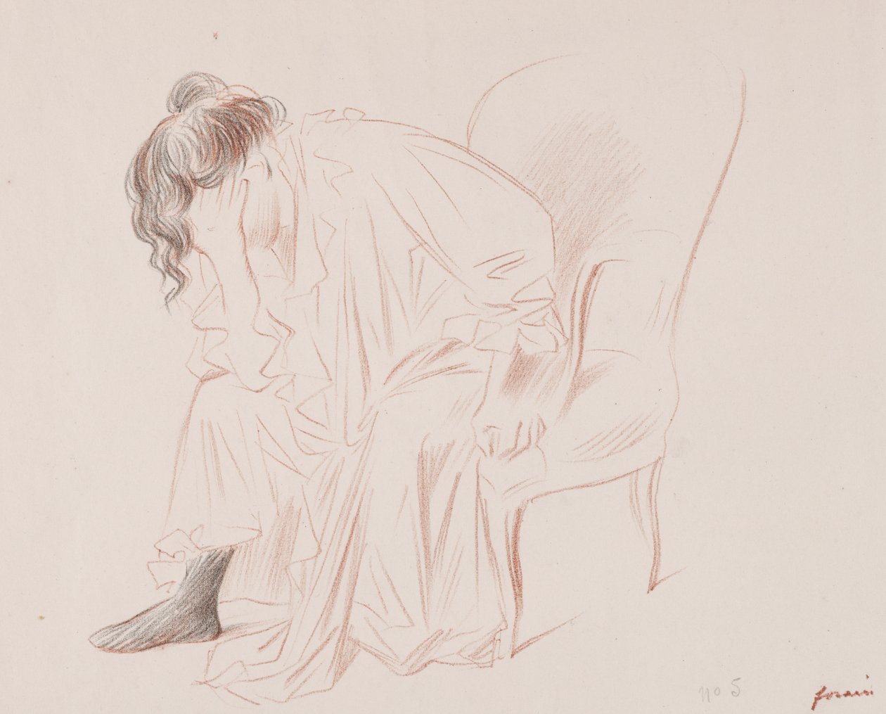 Kvinna Sittande av Jean Louis Forain