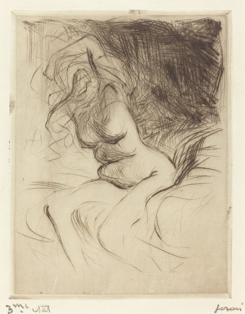 Kvinna Tar Av Hennes Chemise av Jean Louis Forain