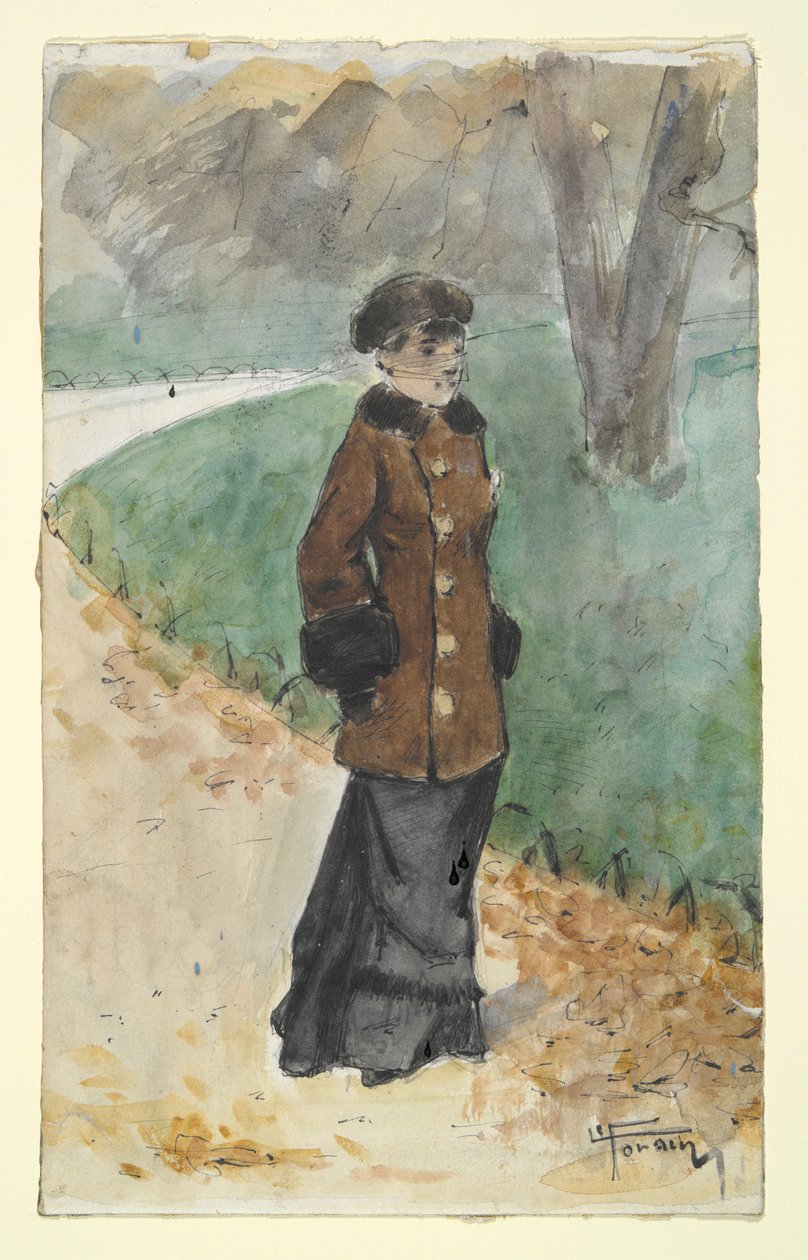 Kvinna som går av Jean Louis Forain