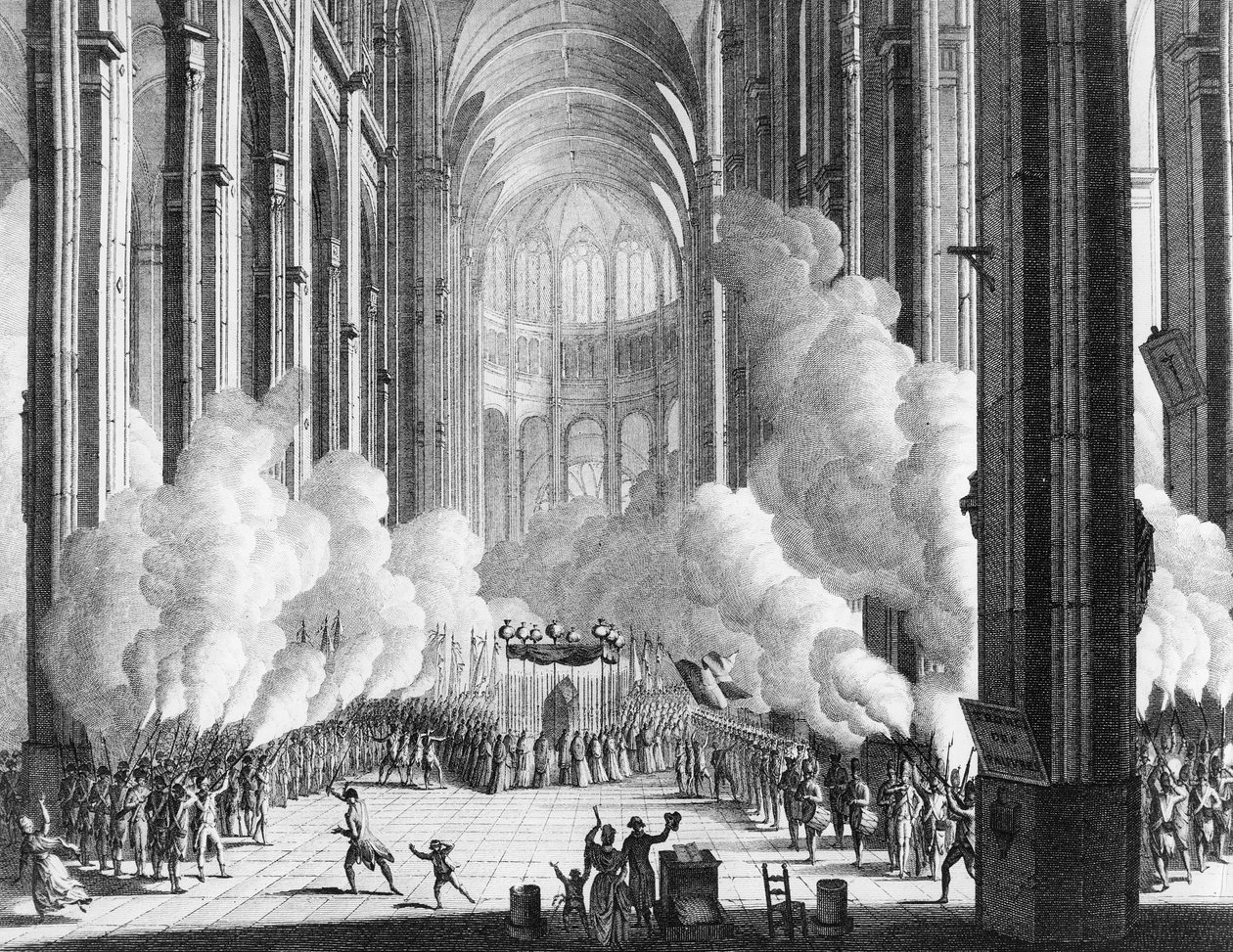 Franska revolutionen: Obseques of Honore Gabriel (Honore-Gabriel) Riqueti, jarl av Mirabeau (1749-1791) 4 april av Jean Louis II (after) Prieur