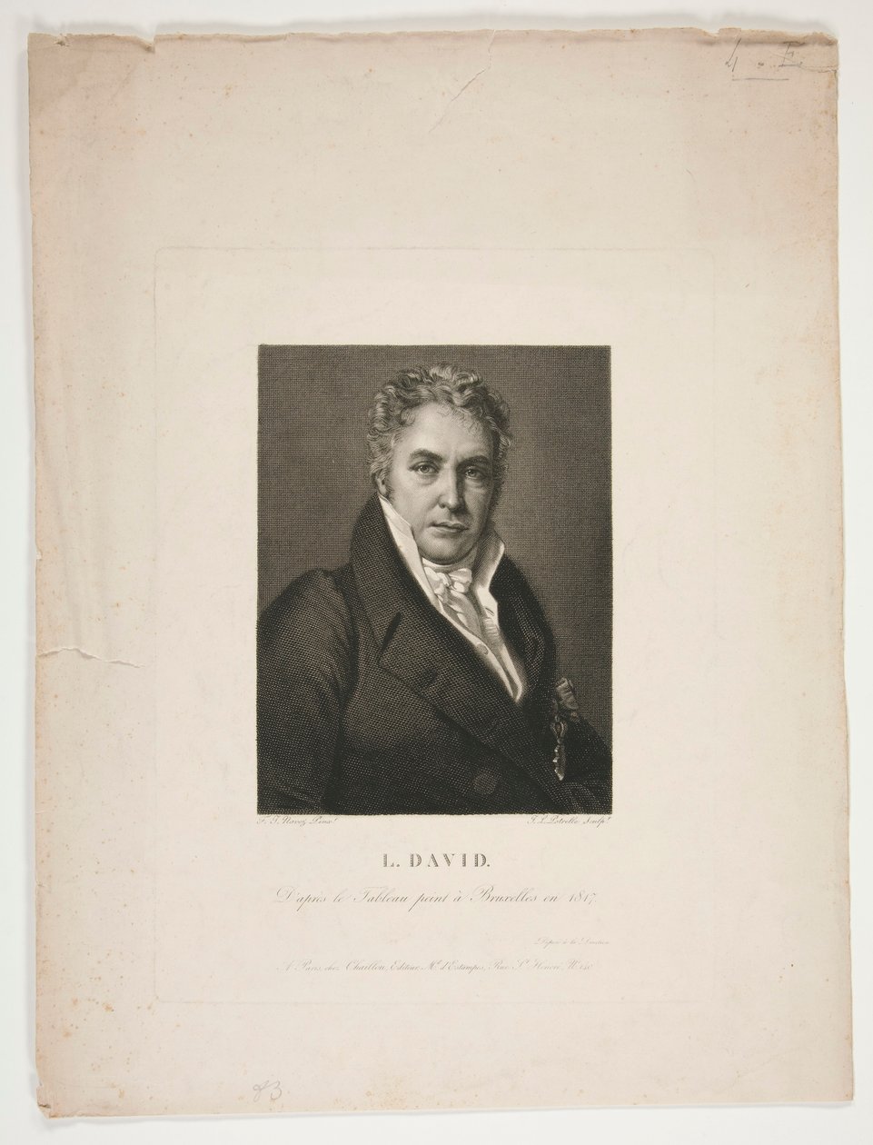 Porträtt av Jacques Louis David av Jean Louis Potrelle