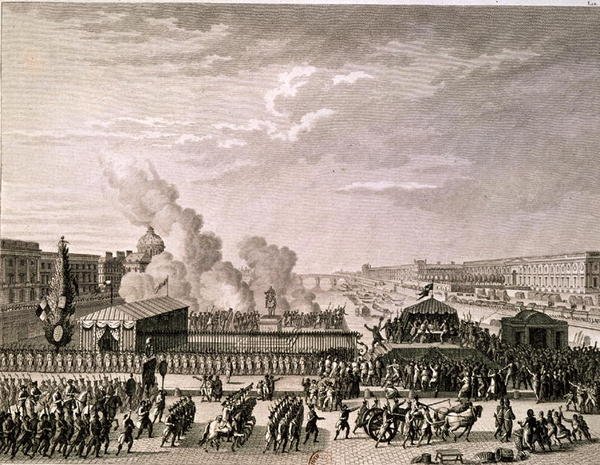 Proklamationen om faran för hemlandet, 22 juli 1792, graverad av Pierre Gabriel Berthault (1737-1831) av Jean Louis Prieur