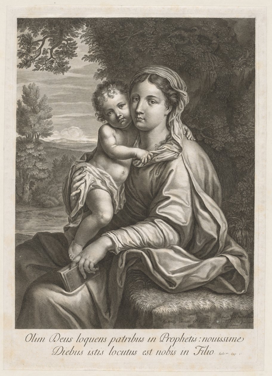 Madonna och barn. av Jean Louis Roullet