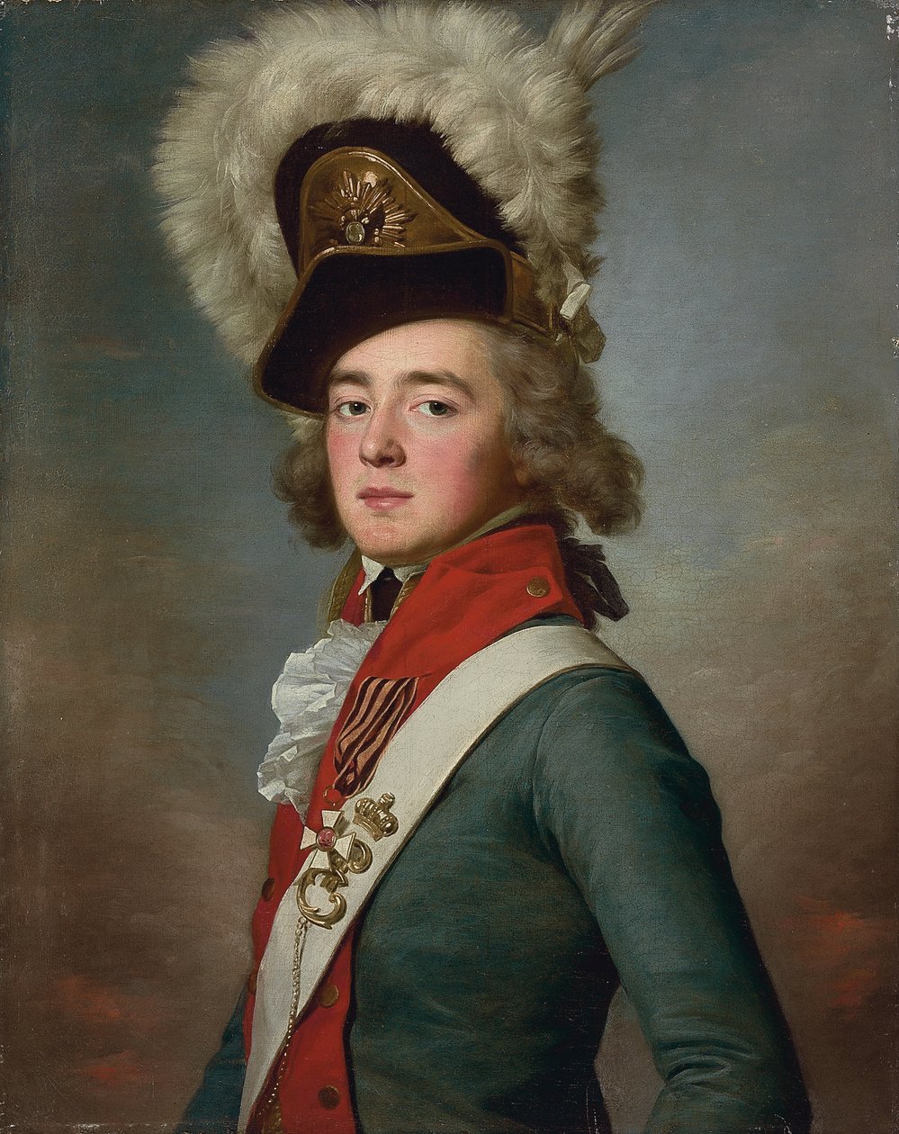 Porträtt av brigadgeneral Valerian Alexandrovich Zubov, av Jean Louis Voille