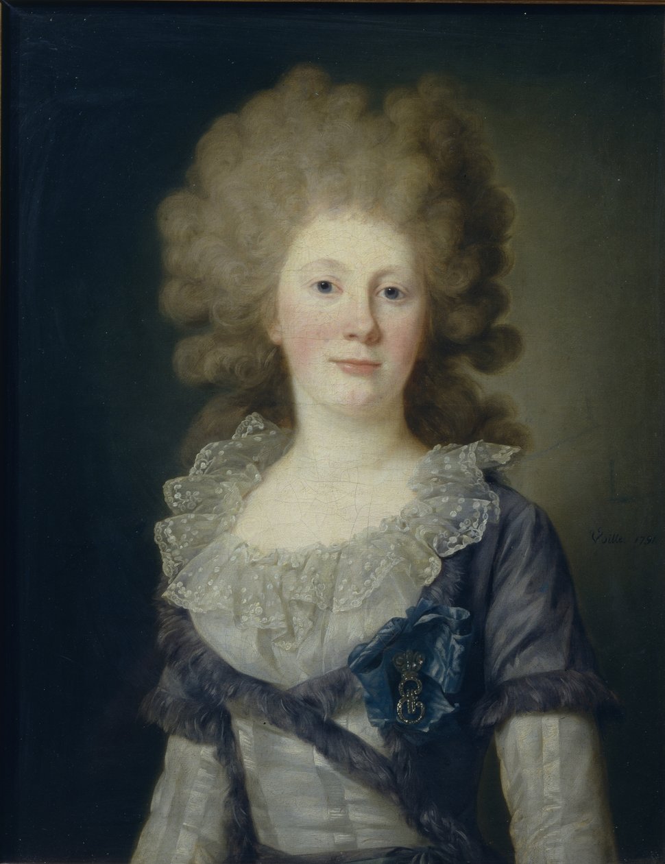Porträtt av grevinnan Sofia Vladimirovna Panina 1774-1844, 1791 av Jean Louis Voille