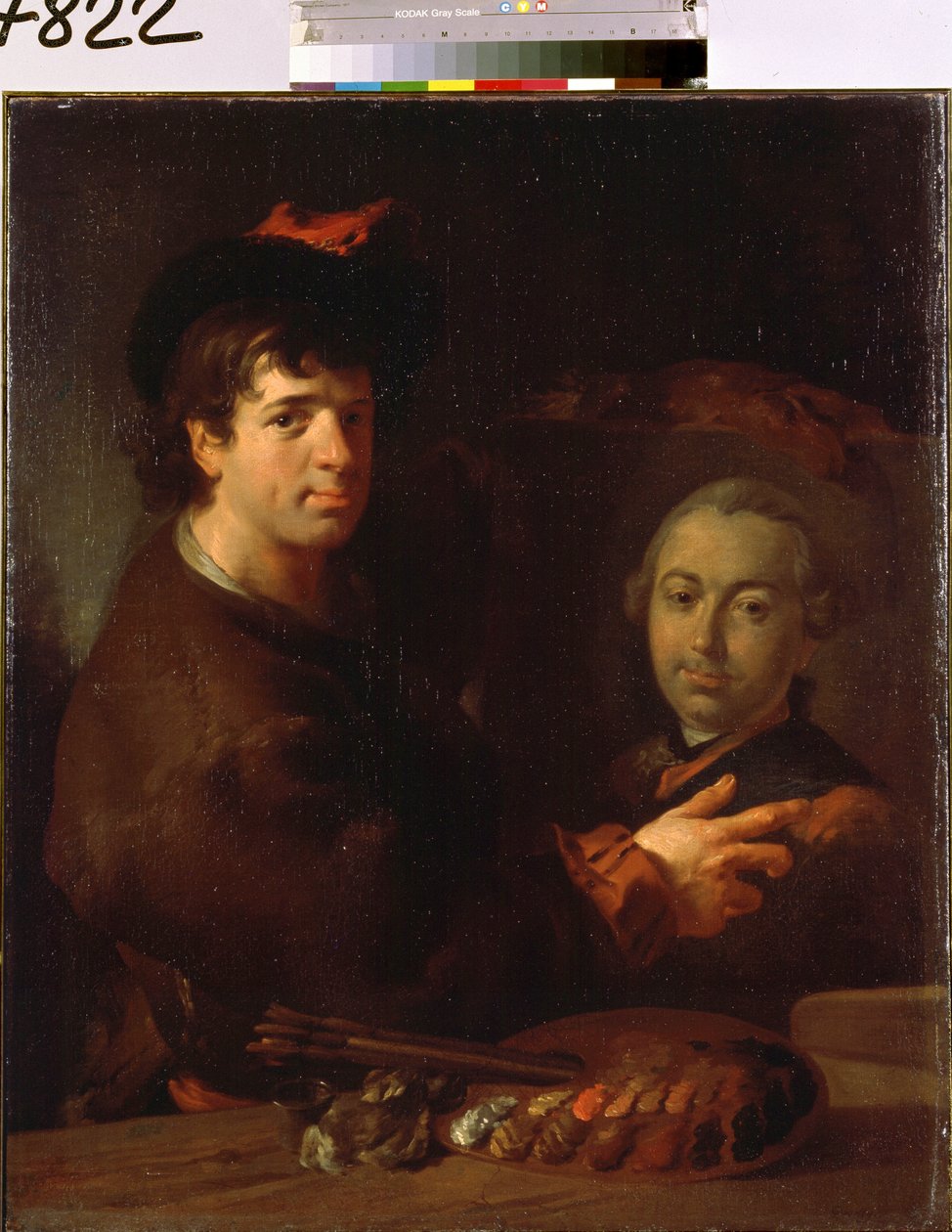 Självporträtt. Målning av Jean Louis de Velly (1730-1809). Olja på duk, 96 x 80 cm, fransk 1700-talskonst. Eremitagemuseet, Sankt Petersburg. av Jean Louis de Velly