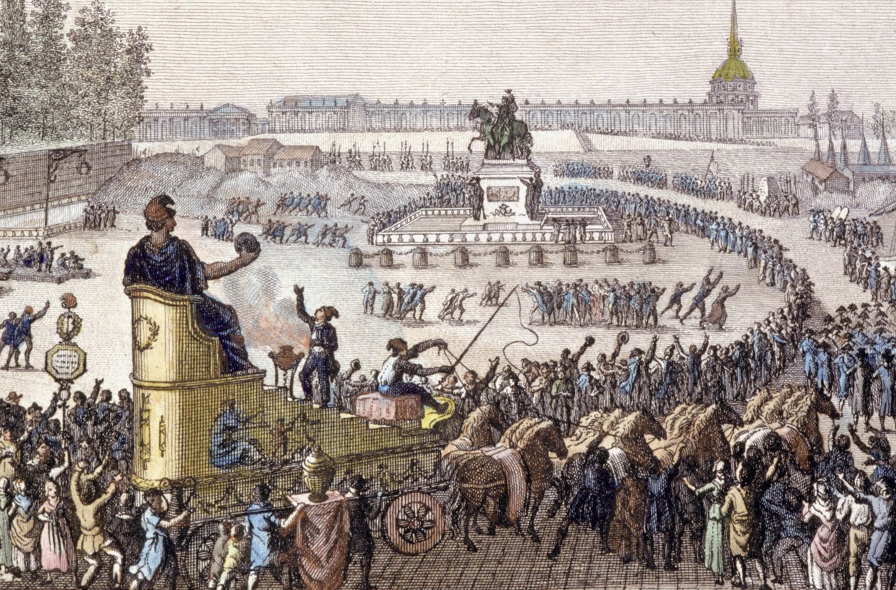 1:a frihetsfirandet i Paris den 15 april av Jean Louis the Younger Prieur