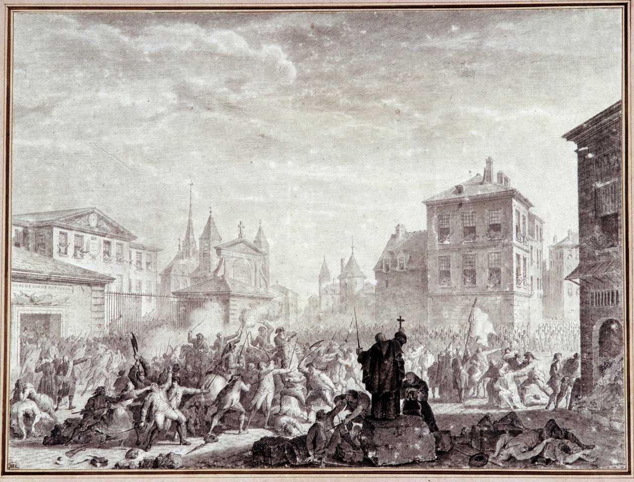 Franska revolutionen: ""Massager av patrioter i Montauban av Jean Louis the Younger Prieur