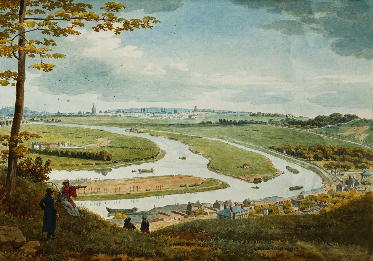 En utsikt över Paris och Seine från Saint-Cloud, av Jean Lubin Vauzelle