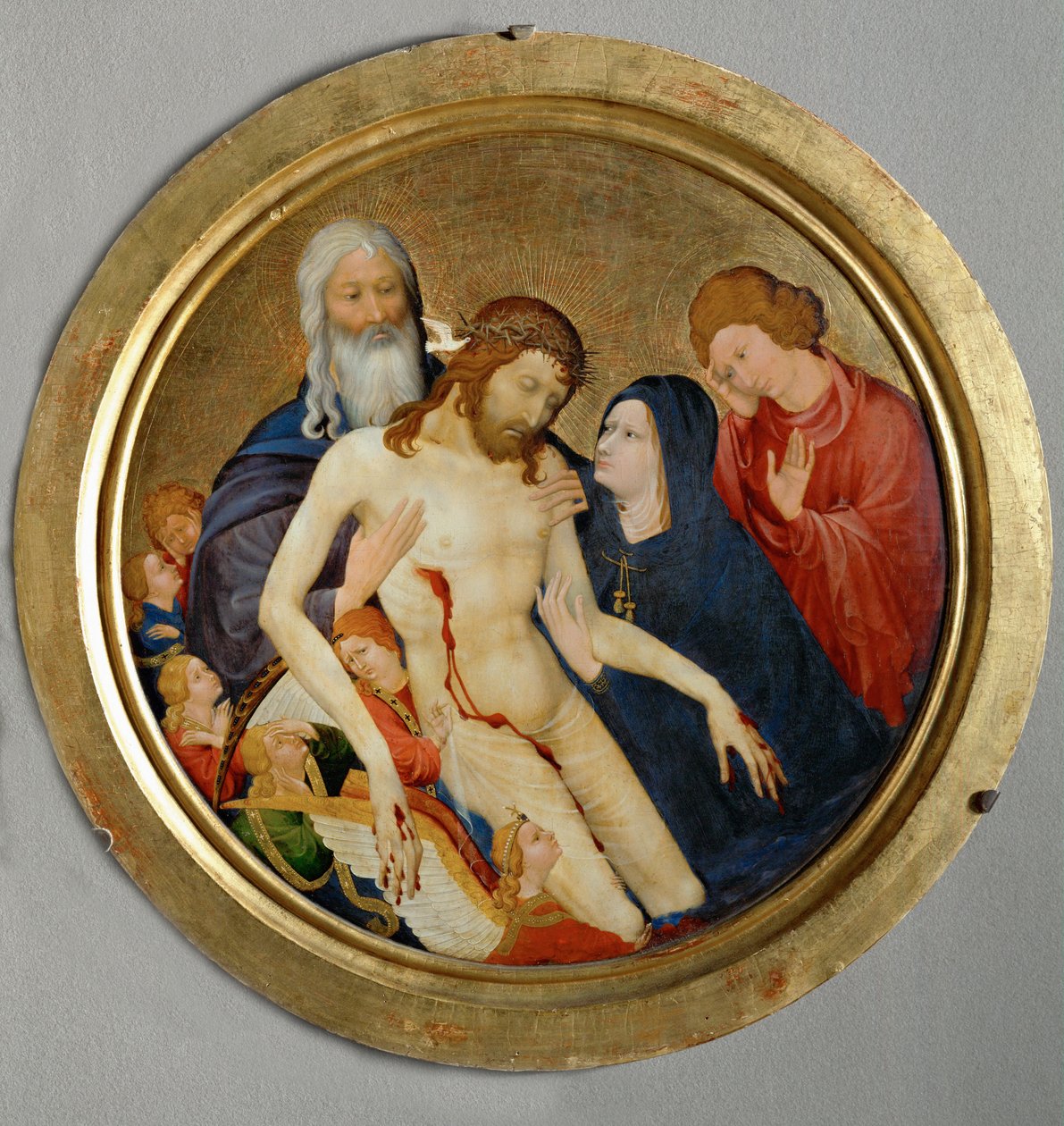 Den stora pietan, ca 1400 (målning på trä) av Jean Malouel or Maelwael