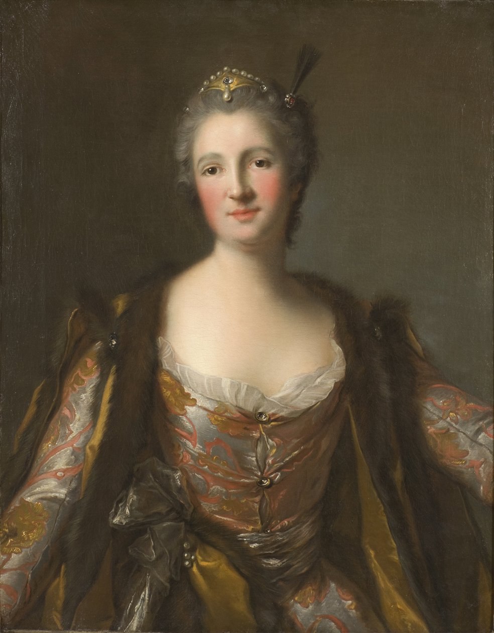 Elisabeth Catherine de Besenval, markisen de Broglie, en sultan - markisen de Broglie (1718-1777), född Freiin von Besenval von Brunstatt, som Sultana, av Nattier, Jean-Marc (1685-1766). Olja på duk. 1742 Mått : 81x63 cm. Nationalmuseum Stockholm av Jean Marc Nattier