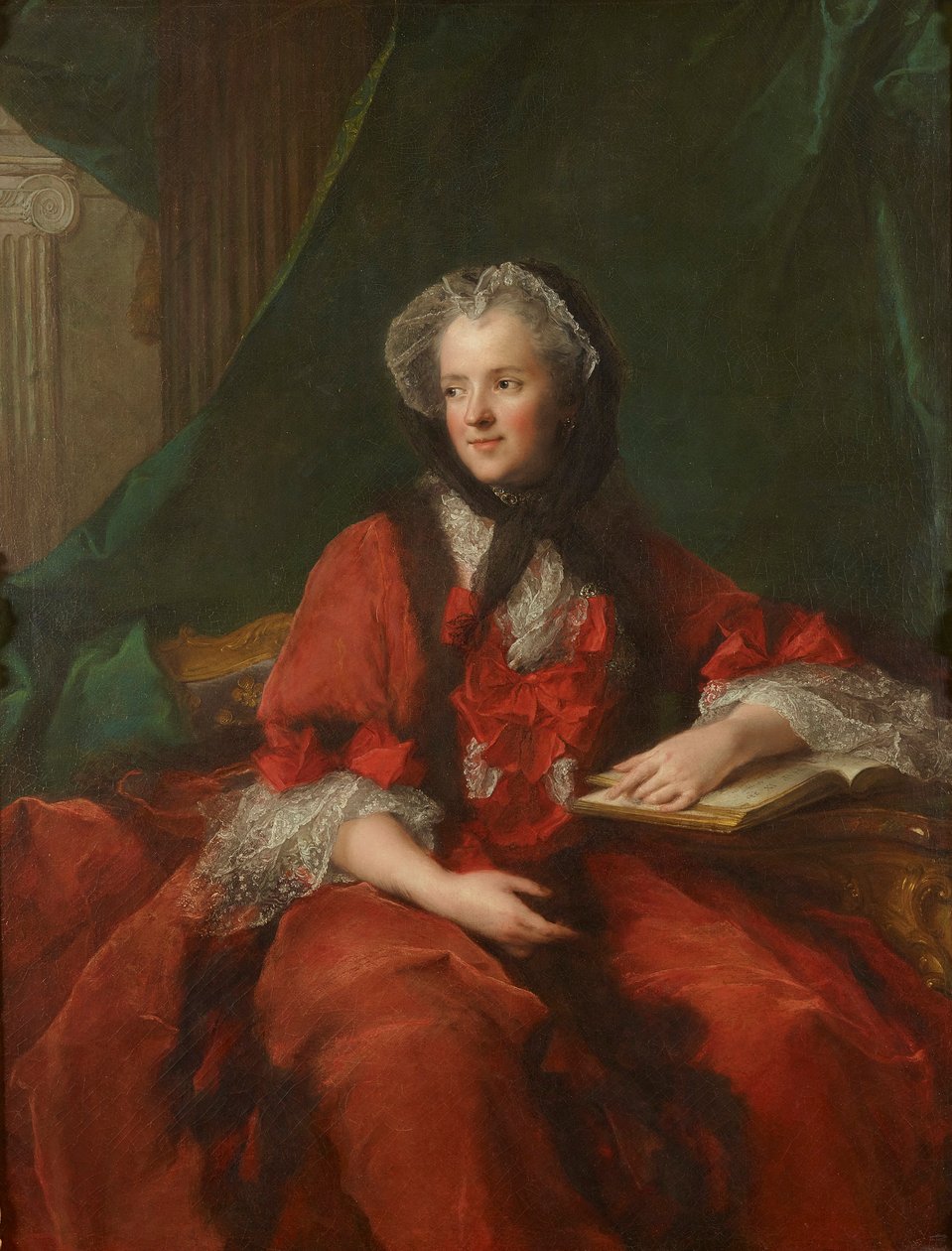 Franska: Portrait de la Reine Marie Leczinska Porträtt av Marie Leszczyńska av Jean Marc Nattier