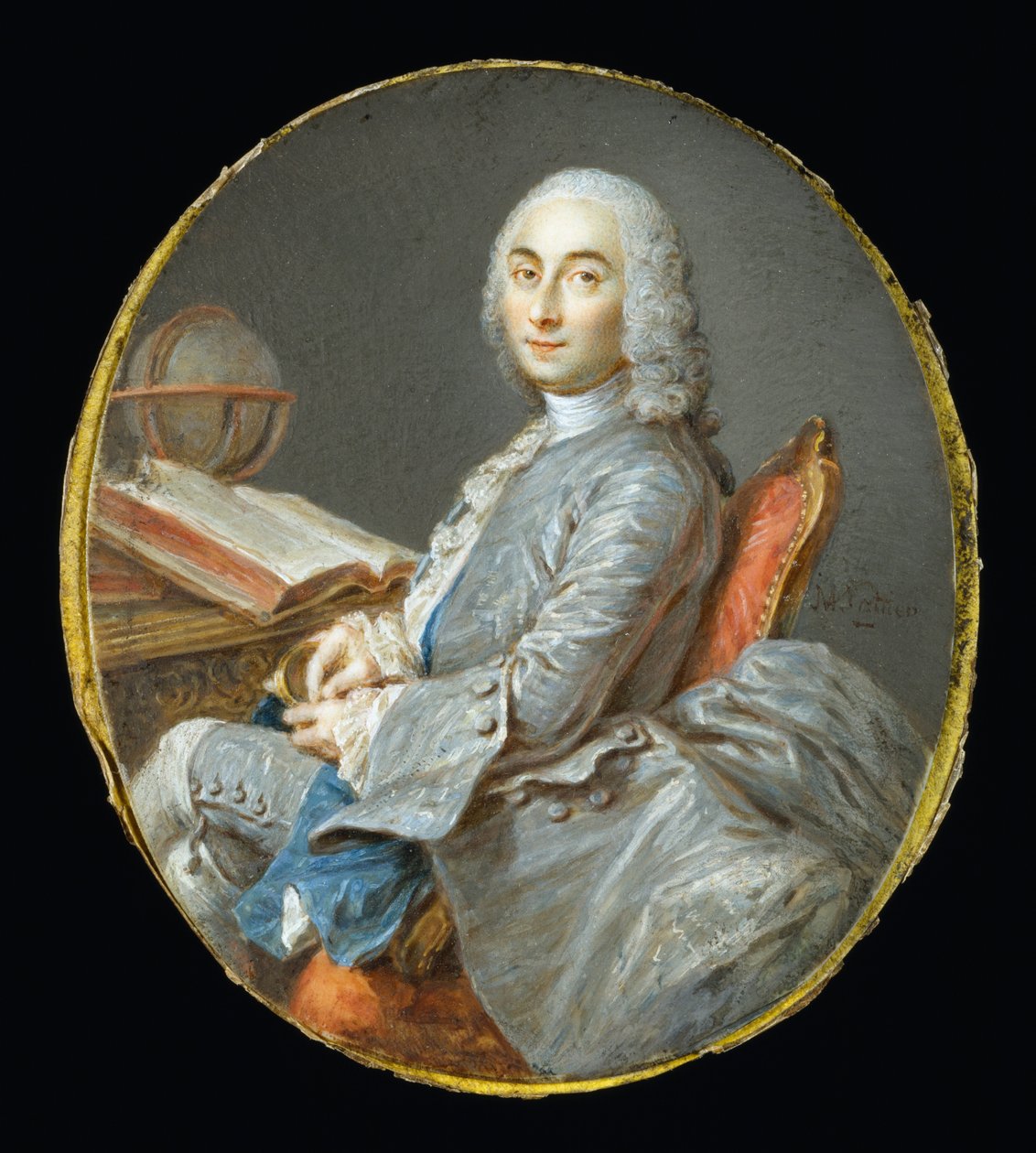 Miniatyrporträtt av César François Cassini de Thury av Jean Marc Nattier
