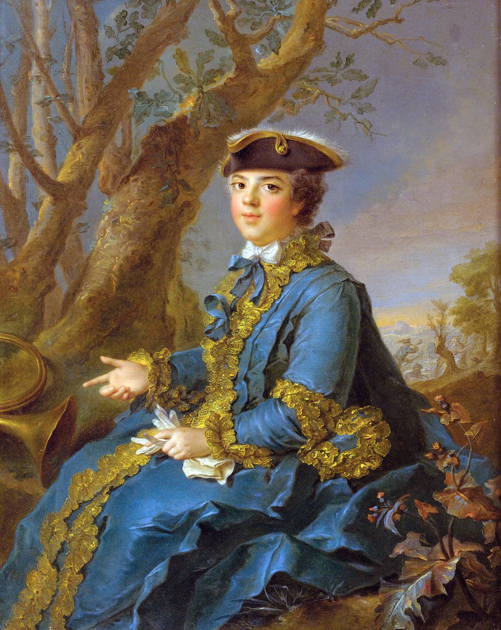 Porträtt av Louise Elisabeth av Frankrike, Infanta av Spanien sedan hertiginnan av Parma (1727-1759)"" - Louise Elisabeth av Frankrike (1727-1759), hertiginna av Parma - Nattier, Jean-Marc (1685-1766) - 1760 - Olja på duk - 40,6x34,9 - Privat samling av Jean Marc Nattier