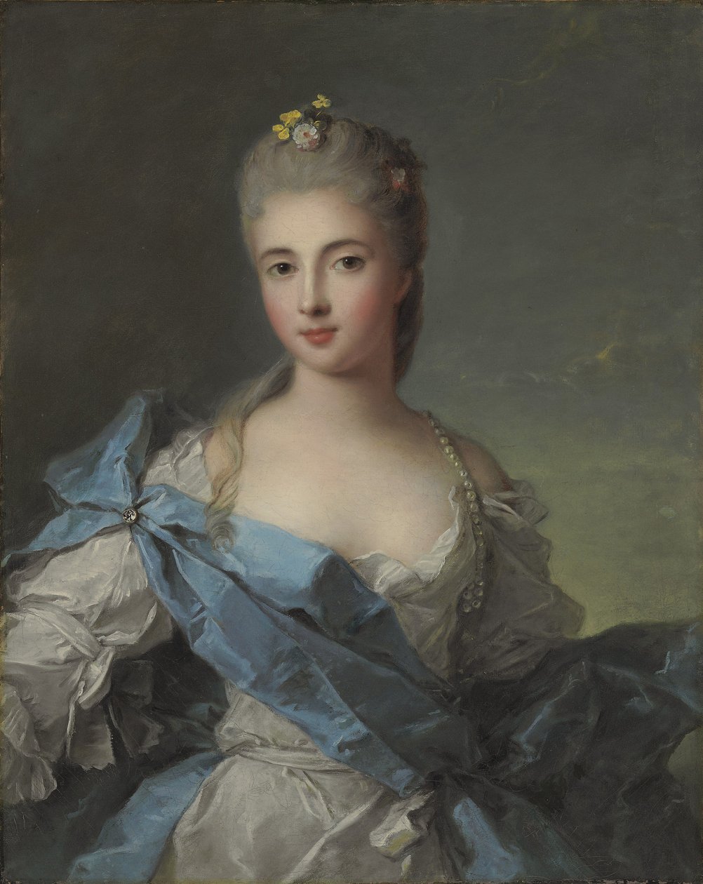 Porträtt av hertiginnan av La Rochefoucauld av Jean Marc Nattier
