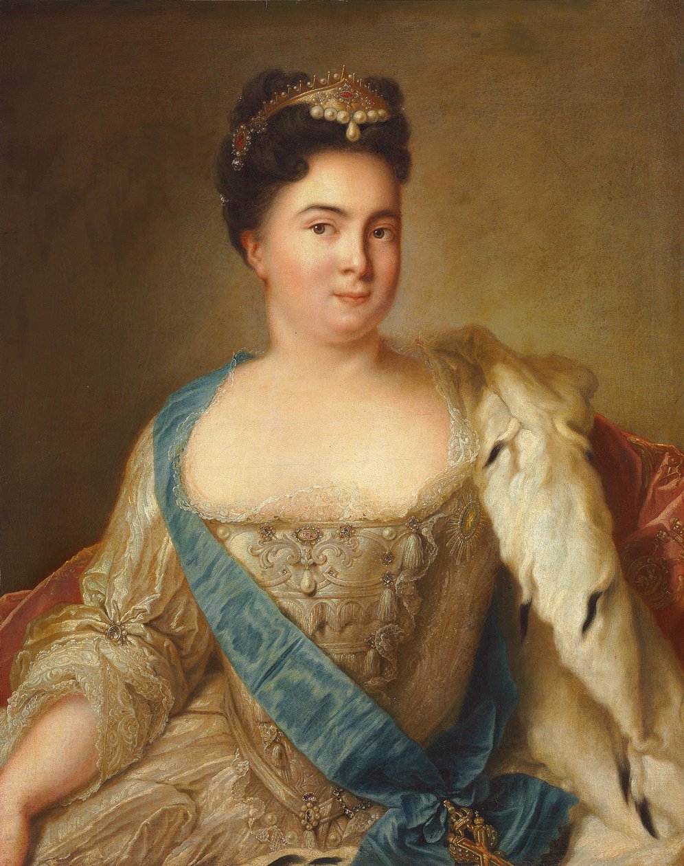 Porträtt av kejsarinnan Catherine I av Jean Marc Nattier