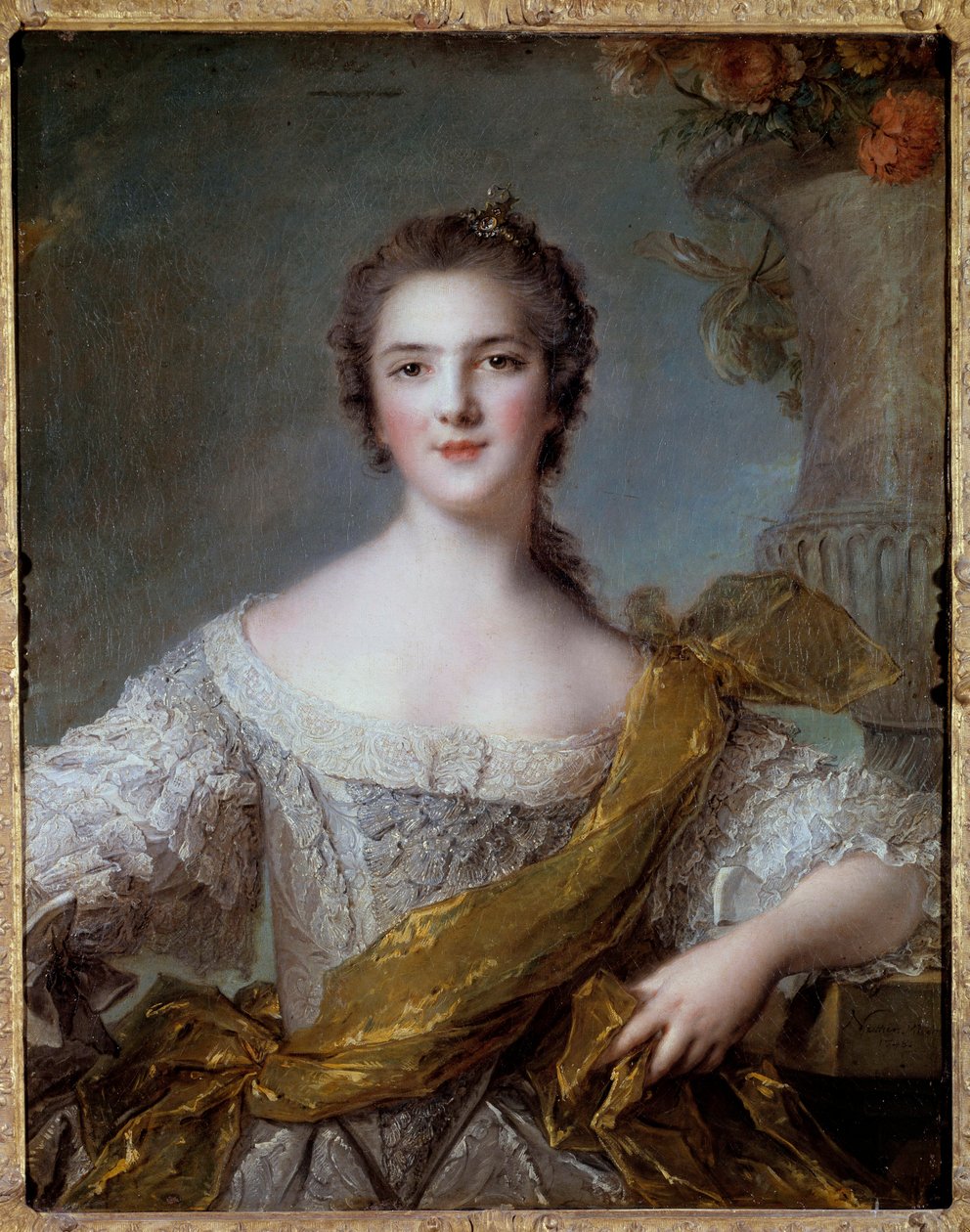 Porträtt av Madame Victoire de France (1733-1799) dotter till Ludvig XV Målning av Jean Marc (Jean-Marc) Nattier (1685-1766) 1748 Sön 0,81x0,64 m av Jean Marc Nattier