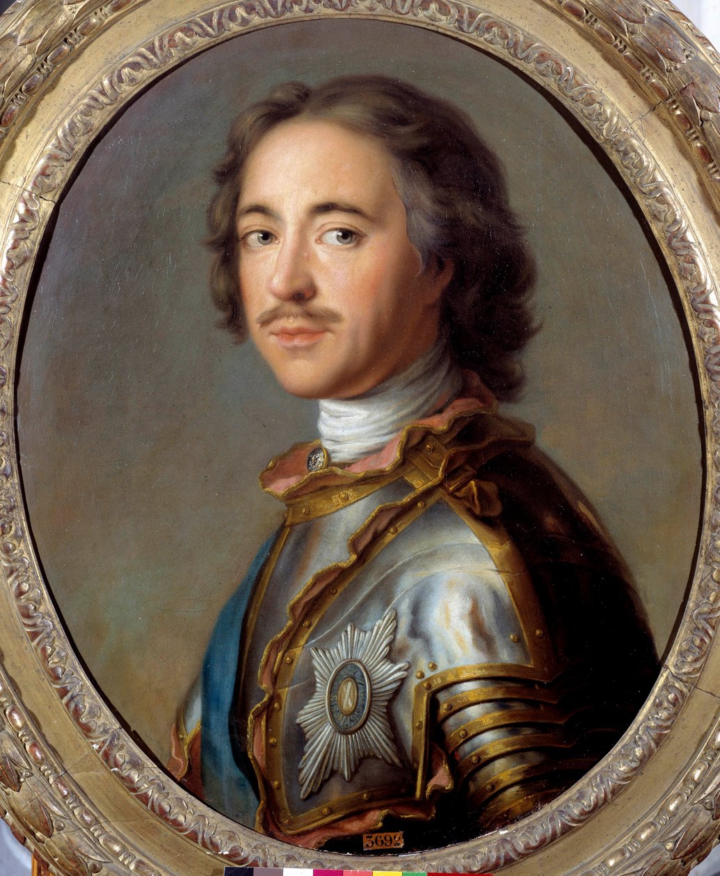Porträtt av Peter I den store (1672-1725) tsar av Ryssland”” Målning av Jean Marc (Jean-Marc) Nattier (1685-1766) 1700-talet sön 0,63 x 0,52 m - Porträtt av Peter I den store ( 1672-1725), tsar av Ryssland. Målning av Jean Marc (Jean-Marc) Nattier (1685-17 av Jean Marc Nattier