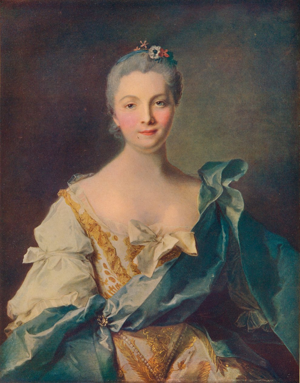 Porträtt av en ung kvinna, 1700-talet av Jean Marc Nattier