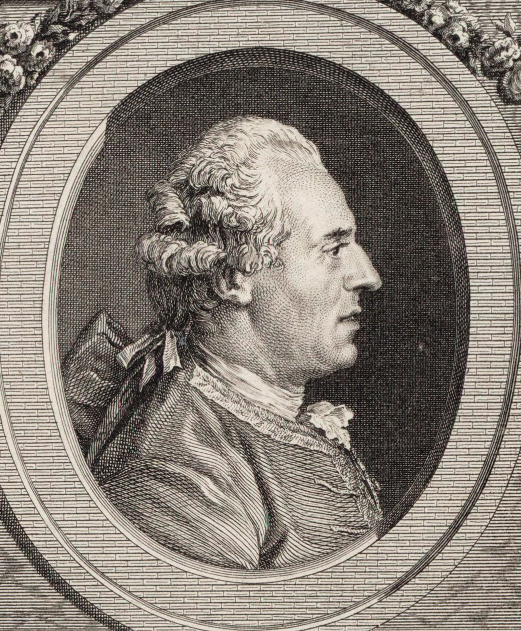 Porträtt av violinisten och kompositören Jean Joseph Cassanéa de Mondonville 1711-1772. av Jean Marie Delatre