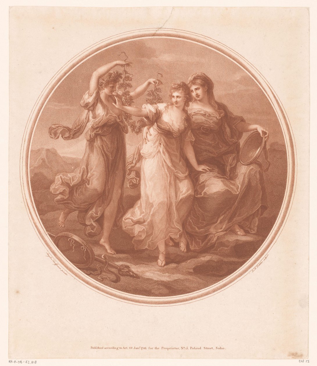 Skönhet (Bellezza) med råd från Prudence (Prudentia), avvisar frestelserna från Folly (Pazzia) av Jean Marie Delattre