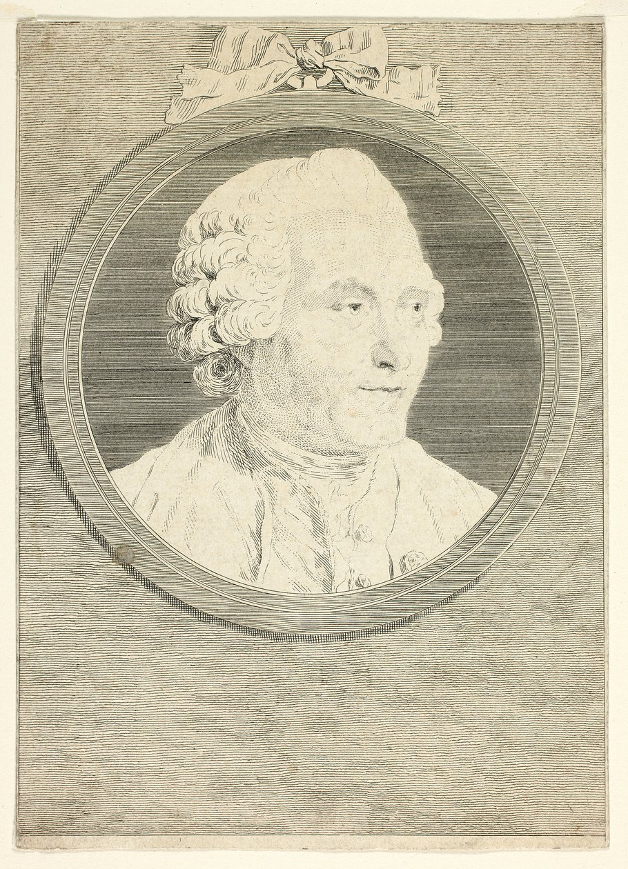 Porträtt av Hubert Gravelot av Jean Massard
