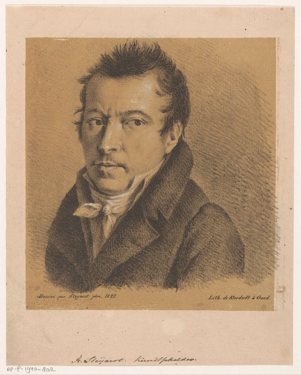 Porträtt av Antoine Ignace Steyaert av Jean Matthieu Kierdorff