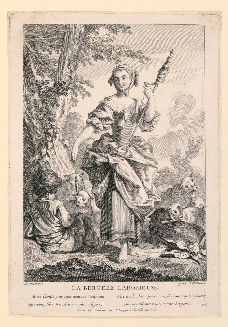 Den arbetande herden av Jean Michel Liotard
