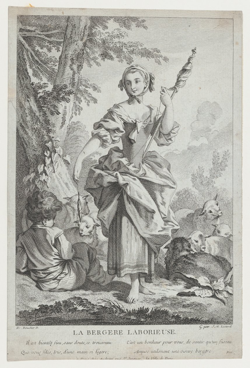 La Bergere Laborieuse, 1700-tal. av Jean Michel Liotard