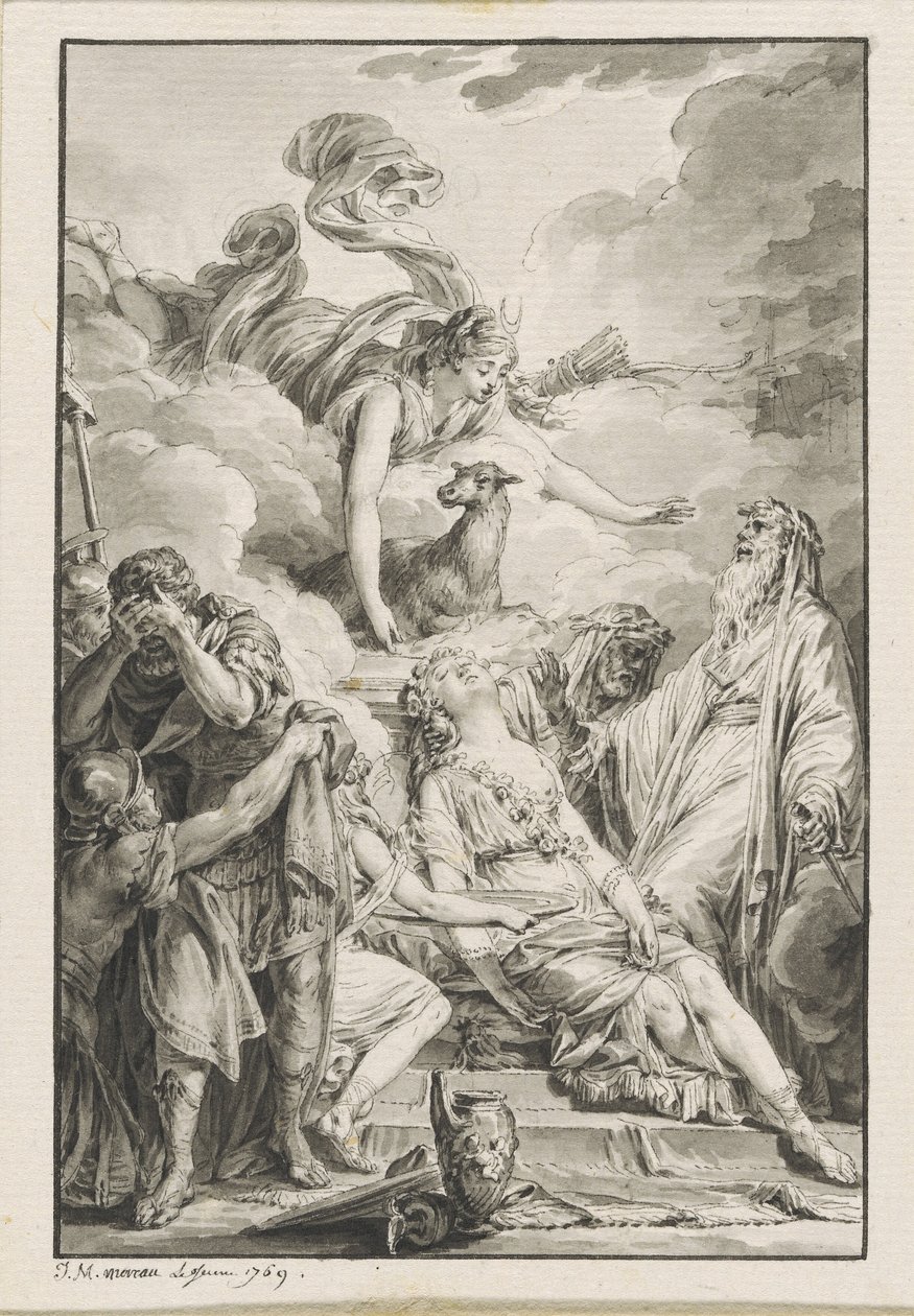 Offret av Iphigenia av Jean Michel Moreau
