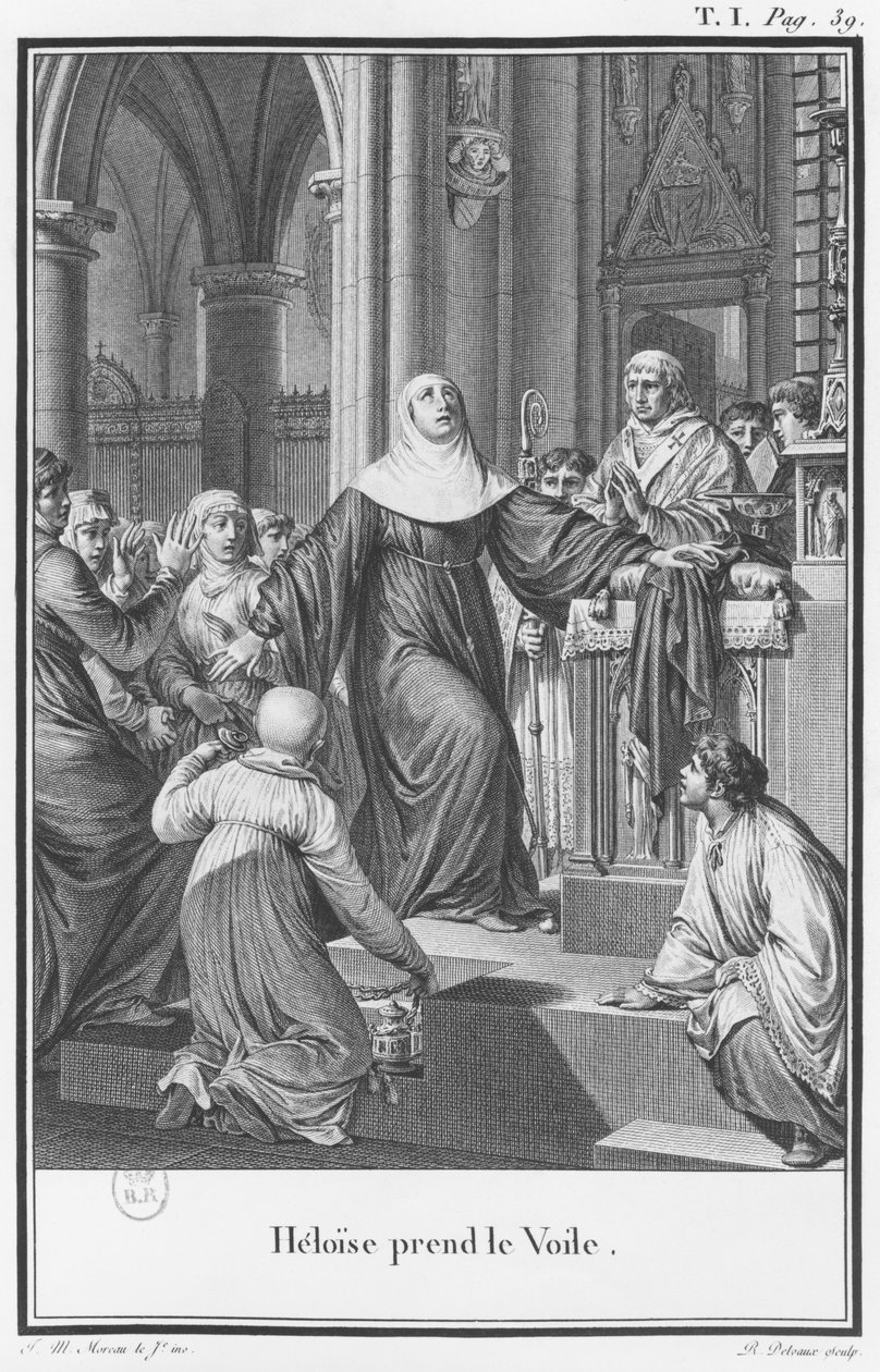 Heloise tar slöjan, illustration från 