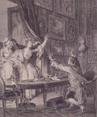 Det är en pojke, graverad av P.C. Baquoy (1759-1829) av Jean Michel the Younger (after) Moreau