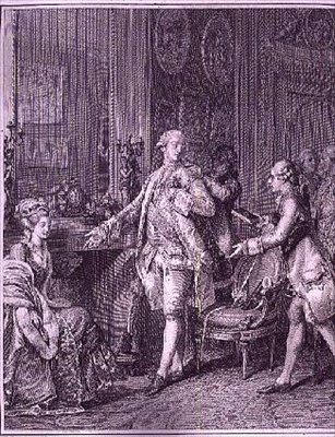 The Grand Toilet, graverad av A.L. Romanet (1742-c.1810) av Jean Michel the Younger (after) Moreau