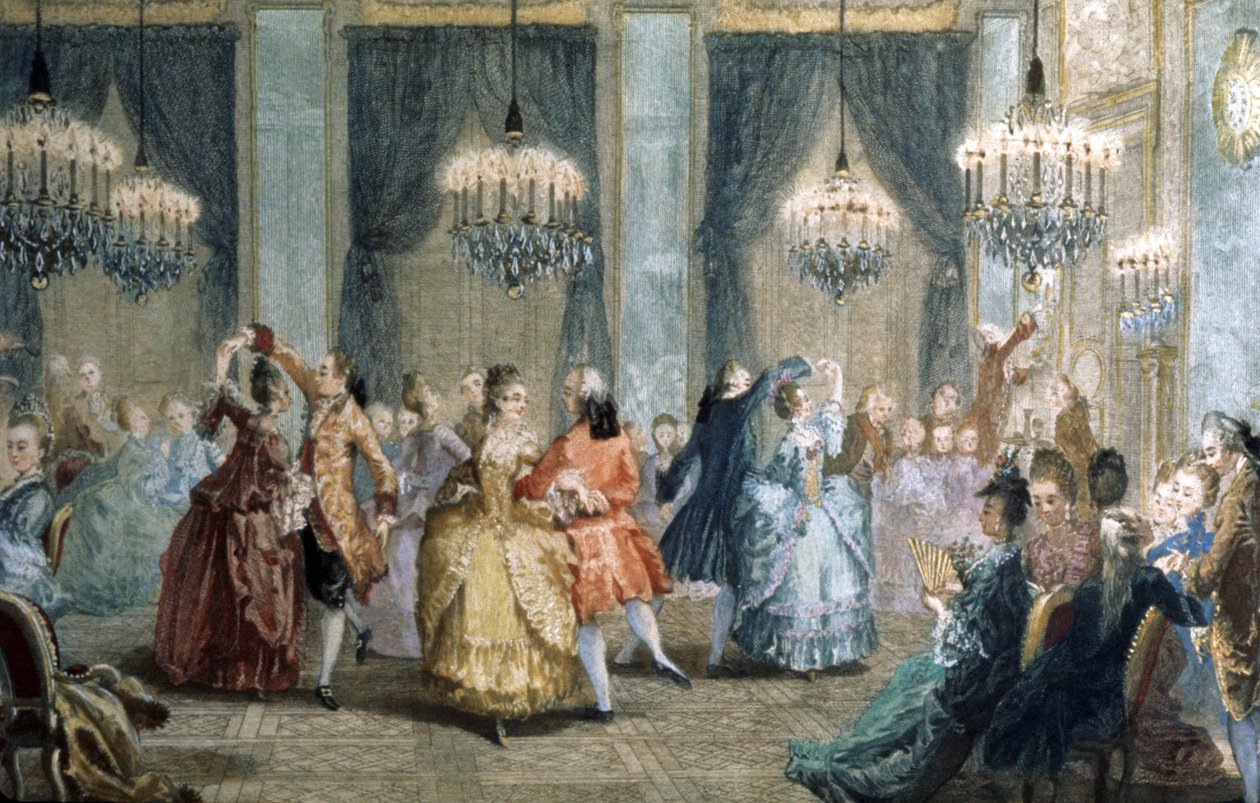 Bal från 1700-talet av Jean Michel the Younger Moreau