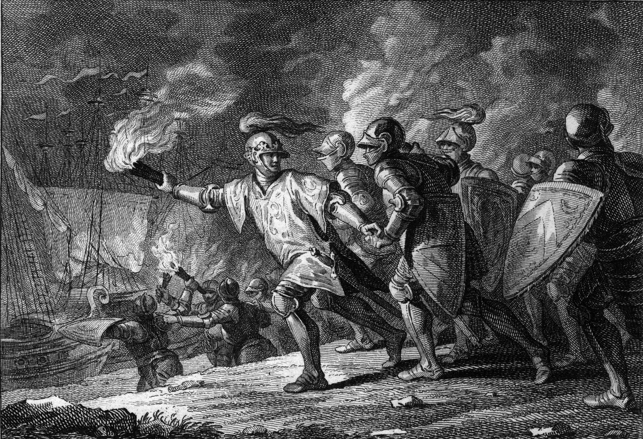 Erövring av kungariket England av Vilhelm Erövraren av Jean Michel the Younger Moreau