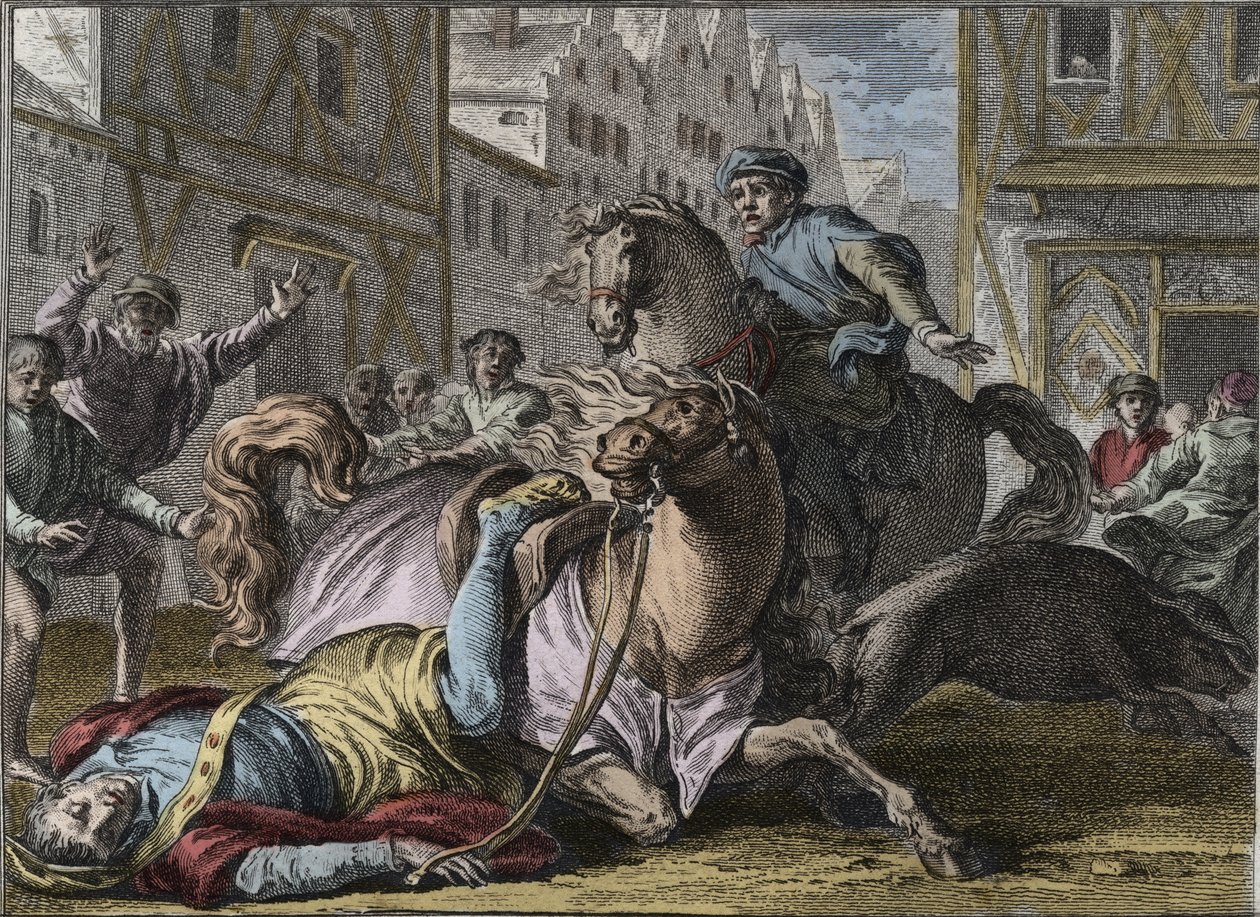 Philippe av Frankrike (1116-1131) död, Paris av Jean Michel the Younger Moreau