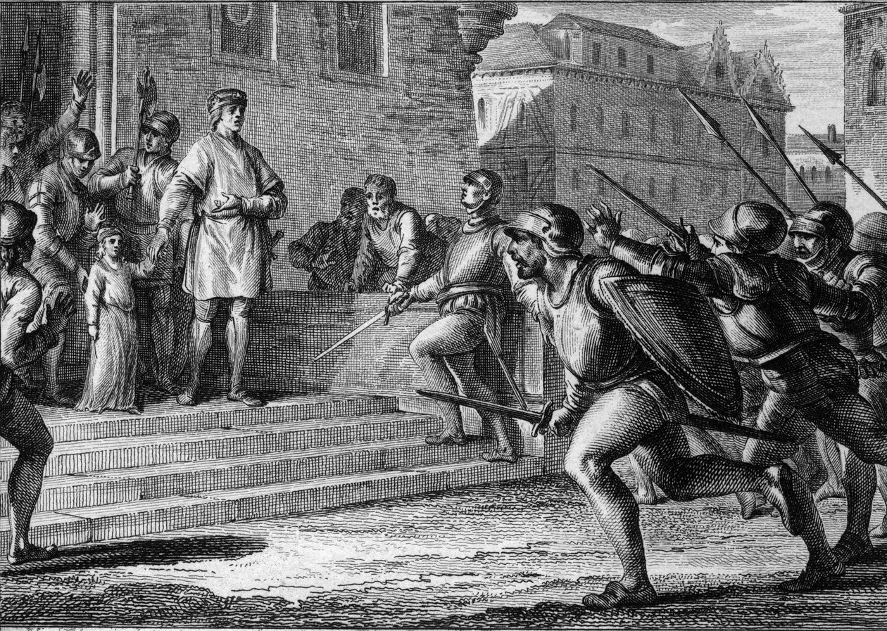 Populär revolt i Rouen, Normandie, 943: Louis IV d