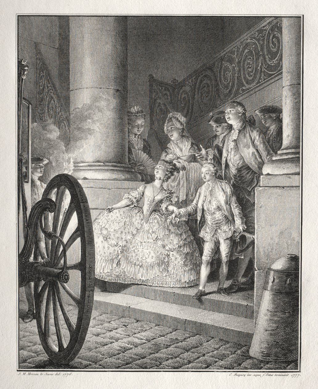 Restive of the Bretonne: The Little Godparents, 1777. av Jean Michel the Younger Moreau