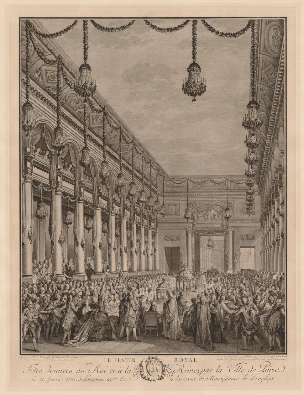 Den kungliga banketten av Jean Michel the Younger Moreau